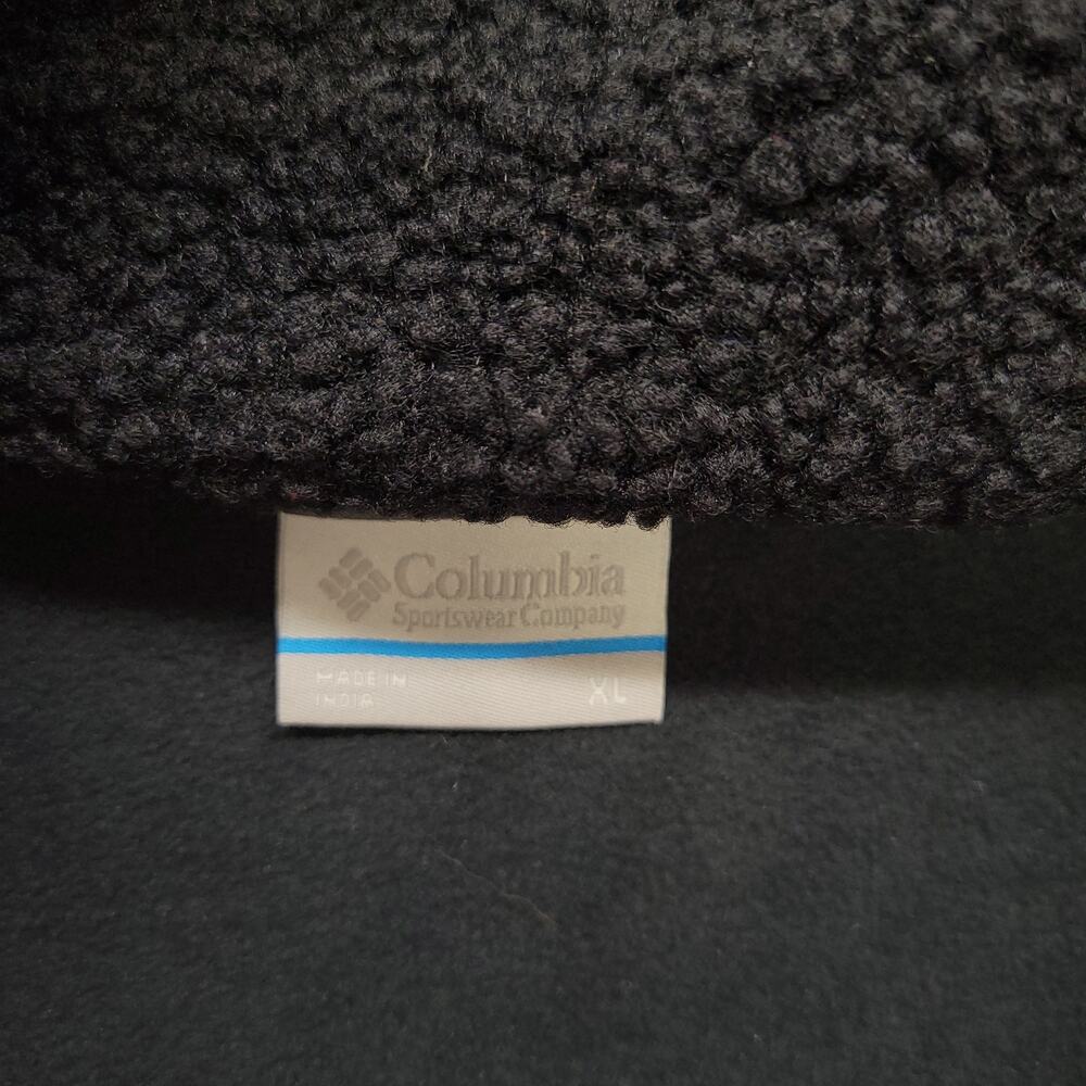 Columbia Womens XL Black Sherpa Teddy Fleece Long Coat Full Zip Jacket - Picture 4 of 8